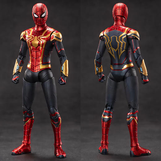 正版中动漫威复仇者联盟蜘蛛侠玩具正品手办男生可动人偶公仔摆件中动 漫威正版授权  黑红蜘蛛侠 商品图3