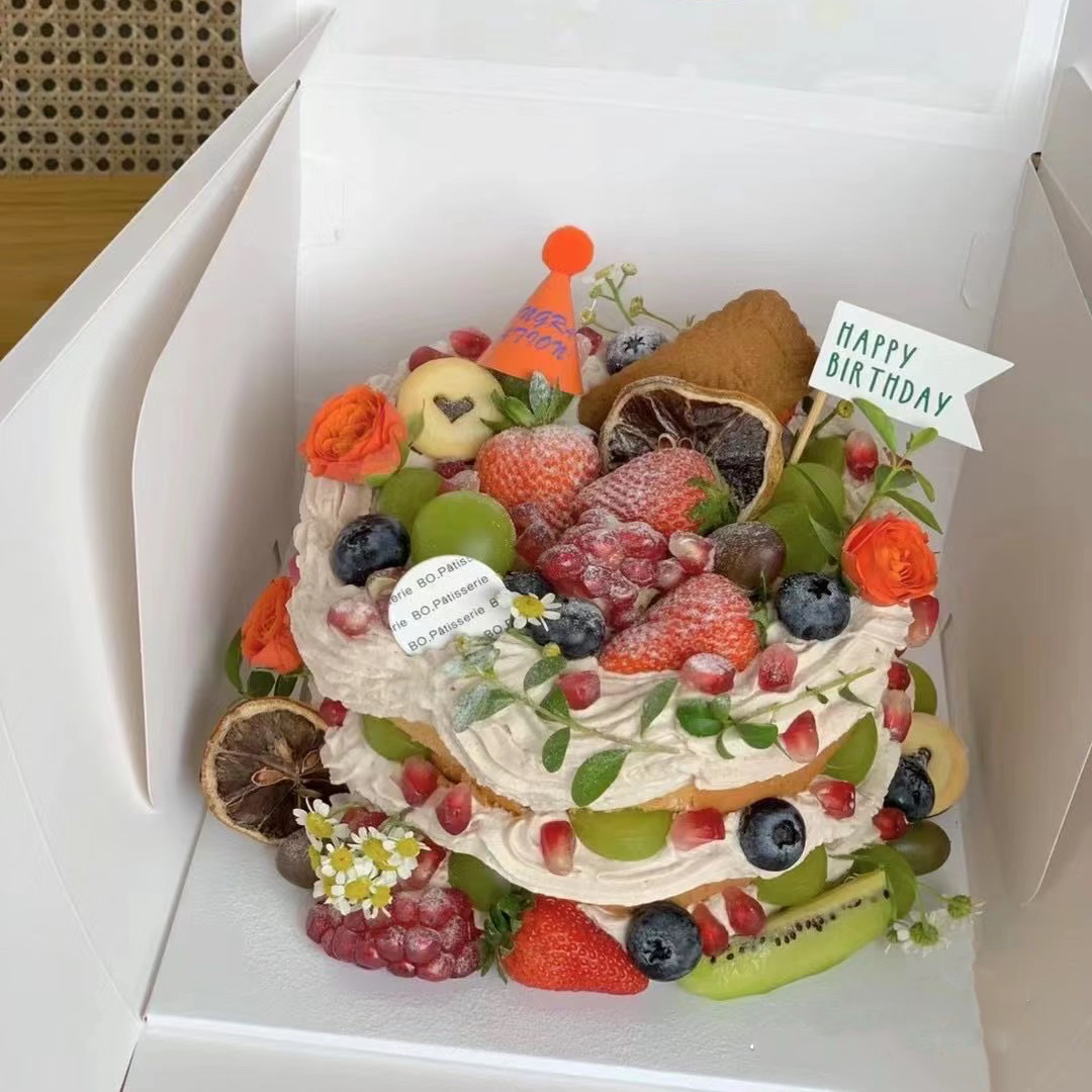 100%动物淡奶油-秋日盛宴 鲜果生日蛋糕