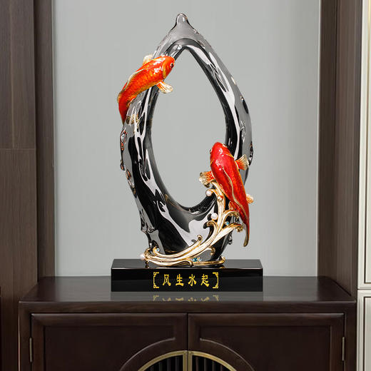 E-ZL-M908 如鱼得水珐琅彩摆件 风生水起 商品图1