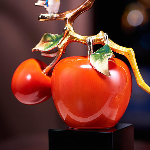 E-N-H0385 诺诗曼 平安喜乐珐琅彩摆件 210*290 新中式摆件轻奢高档客厅电视柜 商品图1