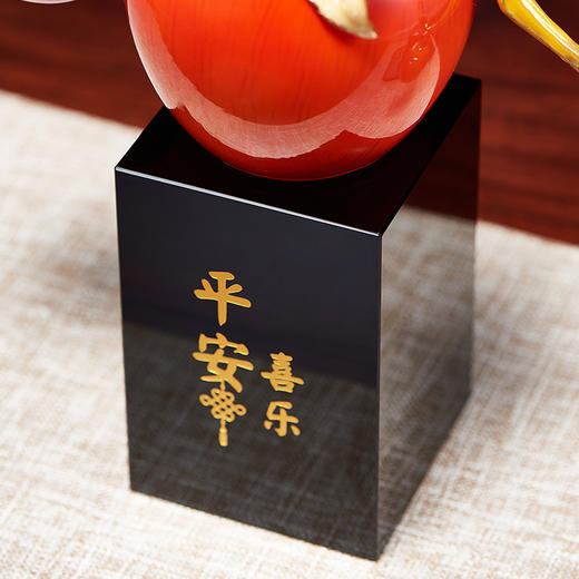 E-N-H0385 诺诗曼 平安喜乐珐琅彩摆件 210*290 新中式摆件轻奢高档客厅电视柜 商品图3