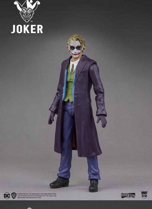 DC正版小丑希斯莱杰蝙蝠侠手办可动人偶模型超人钢骨小丑女摆件中动 漫威正版授权 DC人偶系列-小丑 商品图3