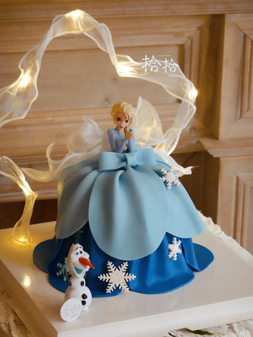 「冰雪奇缘·Elsa艾莎」翻糖公主裙·100%动物奶油（附图5寸加高·提前5天预订） 商品图2