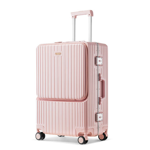 银座GINZA TRAVEL精致窄边24寸铝框前开盖行李箱系列6661K 商品图0