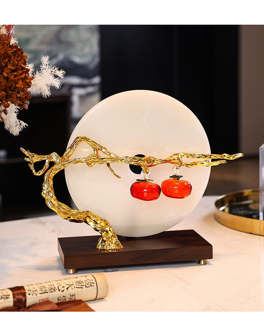 事事如意珐琅平安扣 (380*120*300)客厅书房办公室玄关新中式摆件新婚贺礼 商品图3