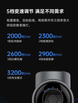 M2倍益康 便携式深层肌肉按摩仪生日礼物送男士 M2专业级健身筋膜枪深层肌肉放松按摩器 商品图5