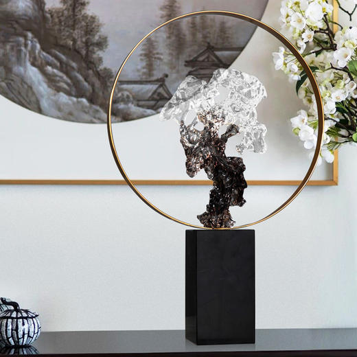 太湖石款艺术摆件客厅书房办公室玄关新中式摆件 商品图1