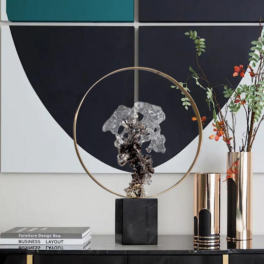 太湖石款艺术摆件客厅书房办公室玄关新中式摆件 商品图2