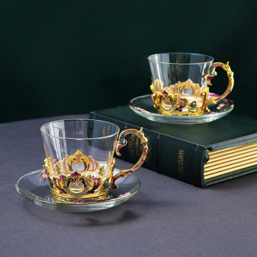 E-LB-91540J 轻奢时光咖啡杯盘套装 罗比罗丹 精工珐琅 商品图2