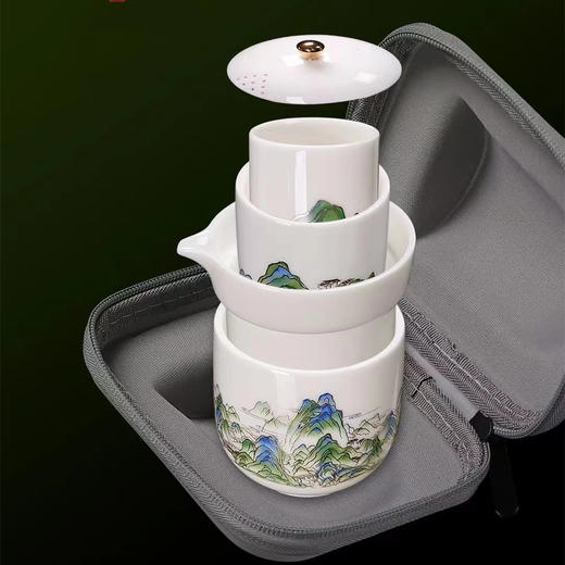 B-QXCY-2032 青绿江山旅行茶具快客杯 商品图4
