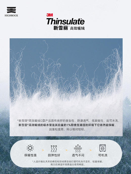 老罗 同款Highrock天石户外新款秋冬棉服男士短款立领无帽内胆外套棉服轻量 商品图2