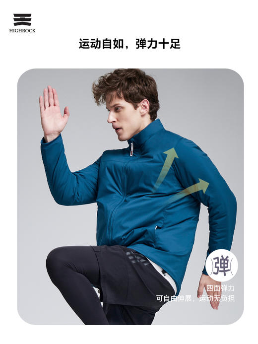 老罗 同款Highrock天石户外新款秋冬棉服男士短款立领无帽内胆外套棉服轻量 商品图3