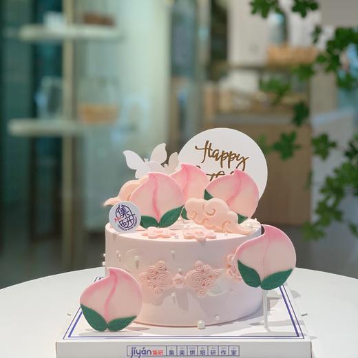 国风寿桃鲜花蛋糕（蛋糕需提前1天下单，不接急单）【页面往下拉，有尺寸和口味选择】 商品图0
