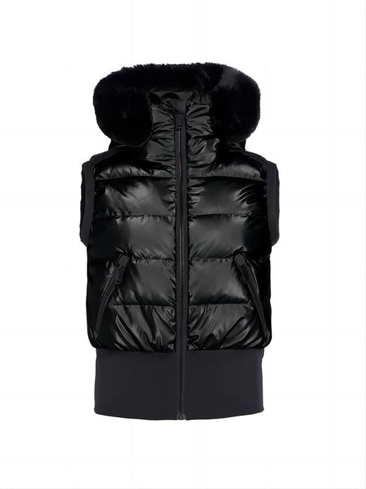 Goldbergh - Shine Bodywarmer Real Fur - black - 戈德堡 - 滑雪夹克 - 黑色 商品图0