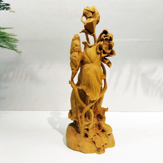大/小荷趣(立)°黄杨摆件 商品图1