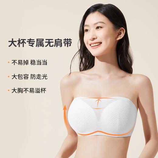 【买三免一】[抹胸无肩带]抹胸裹胸防滑防走光上托聚拢婚纱内搭蕾丝大胸内衣女 商品图4