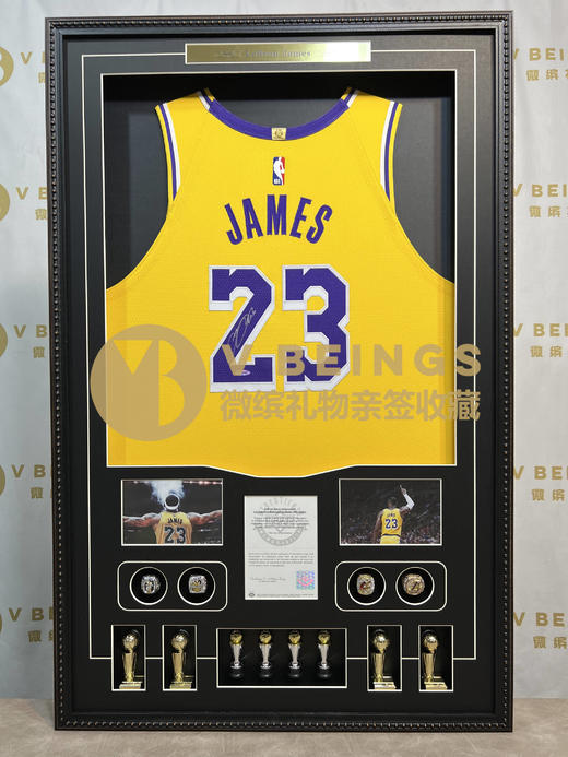 收藏系列 詹姆斯 湖人队23号黄色 亲笔签名球衣 商品图1