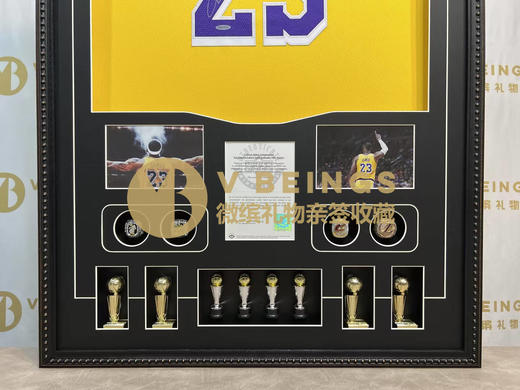 收藏系列 詹姆斯 湖人队23号黄色 亲笔签名球衣 商品图3