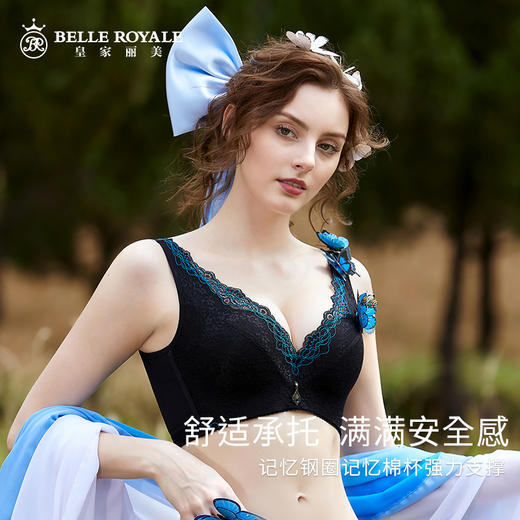 皇家丽美新款小胸显大调整型文胸桑蚕丝记忆棉记忆钛圈文胸WJ236-3 商品图1