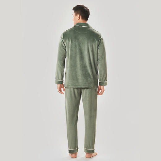 都市丽人都市锋尚好睡好眠男士睡衣海岛绒厚款长袖长裤类家居服套装FH30C1 商品图2