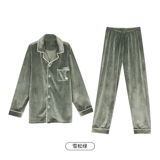 都市丽人都市锋尚好睡好眠男士睡衣海岛绒厚款长袖长裤类家居服套装FH30C1 商品图3