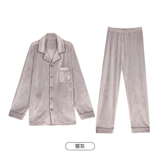 都市丽人都市锋尚好睡好眠男士睡衣海岛绒厚款长袖长裤类家居服套装FH30C1 商品图4