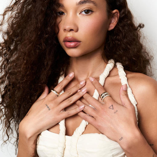 北京仓｜Lili Claspe-Banded Love-锆石 金色 戒指 ［美国设计师］ 商品图1