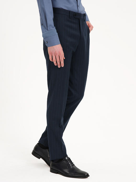 callisto藏青羊毛羊绒混纺西裤 FSBWP028C NA 商品图2