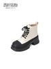 西村名物2023秋季新款粗跟单靴真皮厚底小个子马丁靴T23DS44041 商品缩略图1