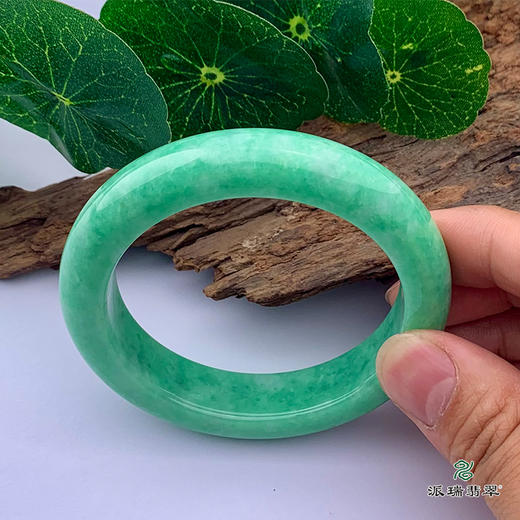派瑞翡翠 翡翠手镯 糯种 满绿 商品图2