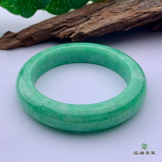 派瑞翡翠 翡翠手镯 糯种 满绿 商品图3