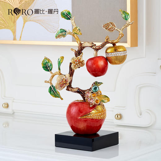 罗比罗丹《平安喜乐》摆件珐琅彩工艺电视柜摆件创意家居饰品礼品-YHD 商品图2