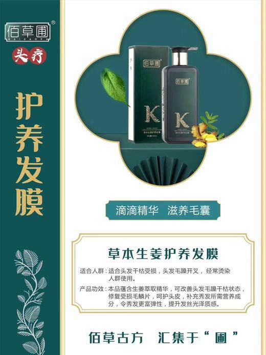 佰草圃草本生姜护养发膜 400ml 商品图1