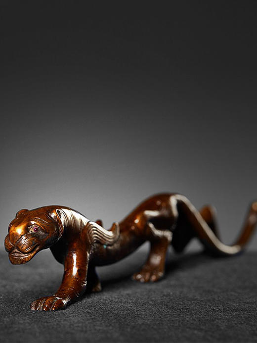 西泠印社 铜走虎毛笔架笔搁文镇仿古做旧铜器文房四宝书法书画用品中国风文房礼品送礼收藏送长辈 商品图3