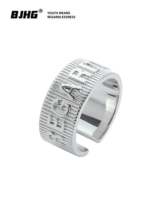 BJHG不计后果嘻哈美式复古开口银色戒指男潮牌高级感个性情侣指环 商品图4