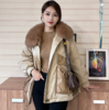 重磅福利L1臣禾【减龄拼皮派克服】【狐狸皮毛+绵羊皮+90白鸭绒】不挑身形短款羽绒服外套K214252026 商品缩略图2