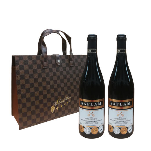 [AOC干红葡萄酒14.8度]-西夫拉姆窖藏级750ml*2瓶+赠送皮礼袋 商品图0