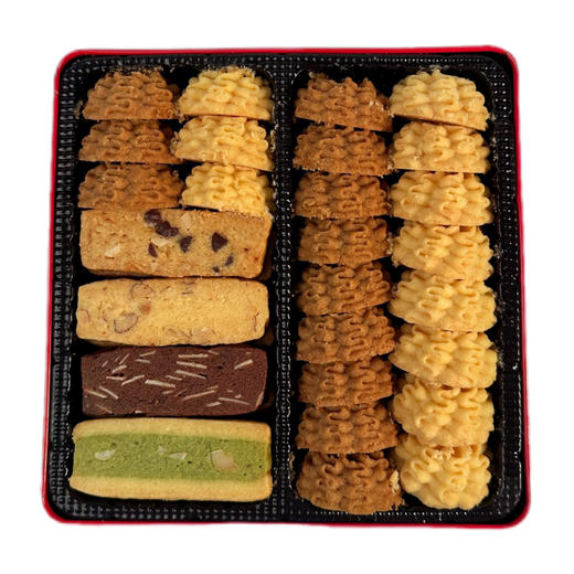 【4月7日开始陆续发货】【中 混合】580g十味混合曲奇｜甄选优质黄油×咖啡×腰果×抹茶×杏仁 家庭/办公/下午茶分享（巧克力/燕麦/夏威夷果/提子/玉米）-默认不配手提袋 商品图0