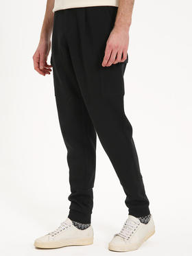 callisto黑色弹力羊毛混纺抗皱易打理休闲裤 FSCPW070C BK