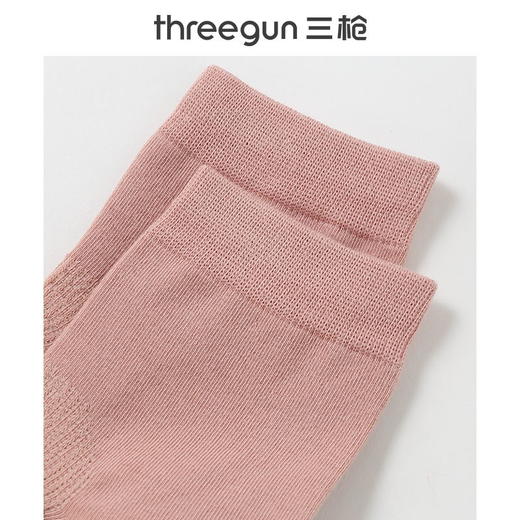 Threegun三枪 直角纯色中筒女袜(1双装)-91317Z031 商品图7