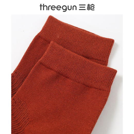 Threegun三枪 直角纯色中筒女袜(1双装)-91317Z031 商品图11