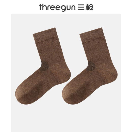 Threegun三枪 直角纯色中筒男袜(1双装)-91316Z031 商品图7