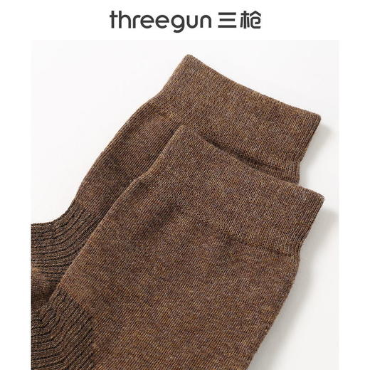 Threegun三枪 直角纯色中筒男袜(1双装)-91316Z031 商品图8