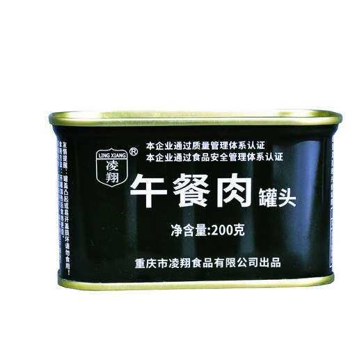 【口感Q弹 肉香四溢】凌翔200g陆午餐肉罐头涮火锅食材5/10/60罐 商品图3