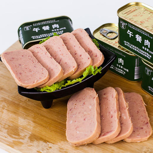 【口感Q弹 肉香四溢】凌翔200g陆午餐肉罐头涮火锅食材5/10/60罐 商品图0