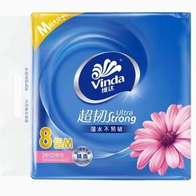 维达120抽3层超韧面巾纸*8包 V2889