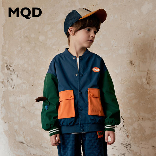 【MQD】男童撞色棒球服外套 商品图0