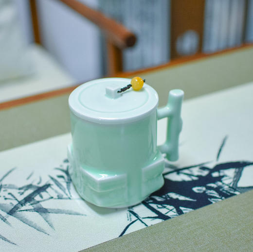 羽诗制造出品 秋夕雅集、月下品茗套装玉青瓷月饼组合文创礼盒 商品图5