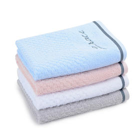 洁丽雅纯棉儿童小方巾洗脸全棉家用吸水擦脸小面巾毛巾 34*34cm