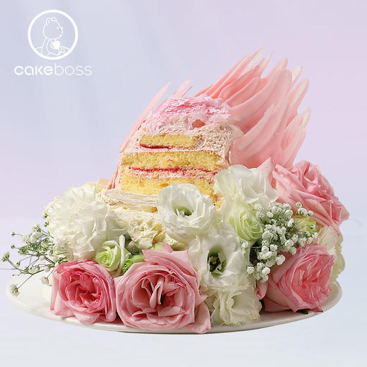 【38女神专享】鲜花天鹅奶油果酱夹心蛋糕  商品图3